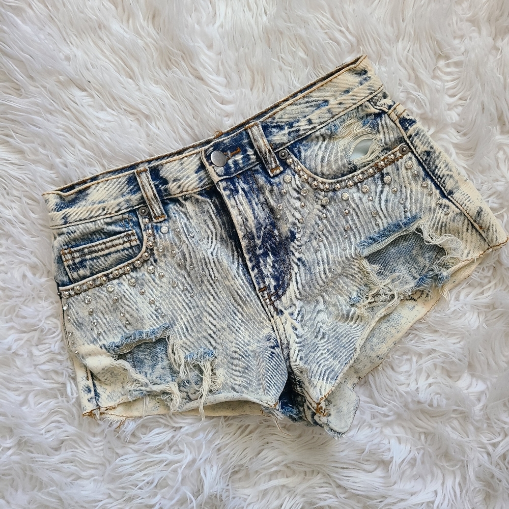 Ripped Jean Shorts